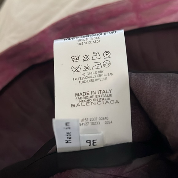 Balenciaga Pink Snakeskin Miniskirt with texture, sparkle, flare, and pockets! - Picture 8 of 10